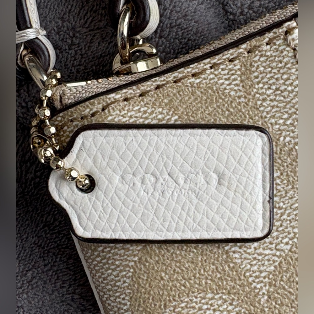 Coach Corner Zip Wristlet in Signature Coated Canvas - Picture 10 of 16